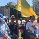 Флаги "ДНР", Георгиевские ленты, изображение Ленина Россияне устроили шествие в Евровидении в Португалии