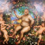 Картину з голим Порошенком і цукеркою в руці виставили на торги. Відео