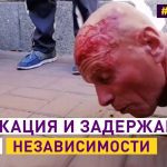 Чоловік хотів блище розгледіти Зеленського - Поліція розбила голову - Провокації на Майдані. Відео