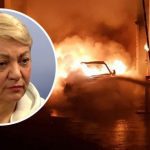 З'явилося відео пожежі в будинку Гонтаревої, який закидали коктейлями Молотова