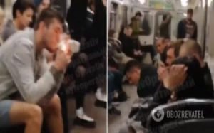 Справжнісіньке бидло в столичному метро: Як гопники курили і чіплялися до дівчат. Відео