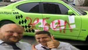 "ЗеБИЛ?": Сьогодні продажні вандали поглумилися над спорткаром друга і тренера Володимира Зеленського