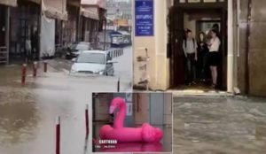 Харків затопило: по місту плавають машини та рожеві фламінго