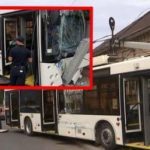 У Кропивницького вантажівка протаранила набитий пасажирами тролейбус. ВІДЕО