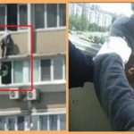 Как патрульные в Киеве спасали мужчину, стоявшего на карнизе балкона на 12 этаже. ВИДЕО