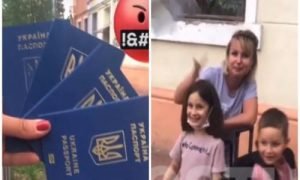 За выброшен украинский паспорт составлен протокол на женщину