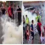 В Киеве, дымовыми шашками пытались сорвать концерт российского рэпера Басты. Видео