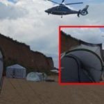 Под Одессой частный вертолет снес палатки отдыхающих, пострадал даже ребенок. Видео