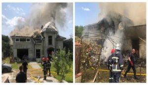 Легкомоторный самолет упал на жилой дом на Прикарпатье