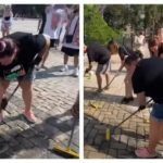 Видео ДНЯ! Певица Alyona Alyona драит плитку на Софиевской площади после скандала с дрифтом  