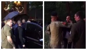 Петра Порошенко в Днепре ветераны встретили кричалками «геть»