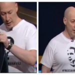 "Жизнь Саакашвили в опасности": Гордон в прямом эфире надел футболку с надписью FREE SAAKAHVILI. Видео