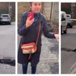 Взяла лопату и вернула яму! В Киеве девушка вернула яму на дороге после того как ее поладили соседи. Видео