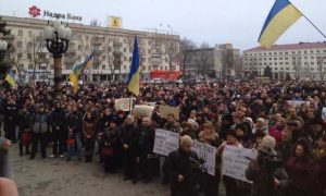 В Херсоне люди вышли на протест против российских оккупантов.