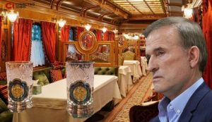 "Золотой вагон" Медведчука! Найден «Золотой» вагон-ресторан Медведчука! Одна только эмблема стоит 2 млн гривен.