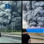 Росія знову палає! У московській області спалахнула сильна пожежа та палає інтернет-магазин OZON. Відео
