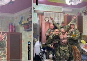 Займаючись мародерством, окупанти не помітили прапор України