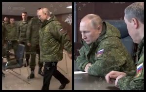 Нервовий Путін відвідав військові навчання ”Схід-2022