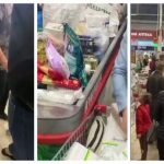 Крим. Сімферополь! В мережі магазинів Ашан дуже багато покупців, на касах магазинів величезні черги