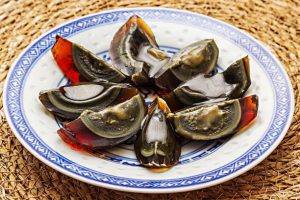 The century egg is a delicacy of Chinese cuisine