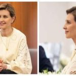 Перша леді Олена Зеленська під час візиту у Південній Кореї одягла вишукану вишиванку. 18 травня - В Україні День вишиванки! 