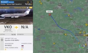 The plane of the President of Russia took off from Moscow in the direction of St. Petersburg 