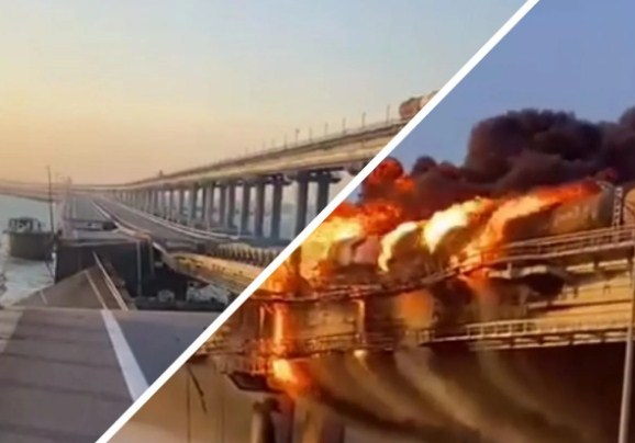 The Crimean bridge is protected by anti-sabotage barriers!