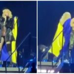 Мадонна з прапором України виступила у Лондоні! 65-річна співачка підняла український прапор на одному з концертів