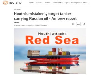 Houthis attacked a tanker carrying Russian oil