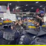 In France, farmers stormed the Paris agricultural fair