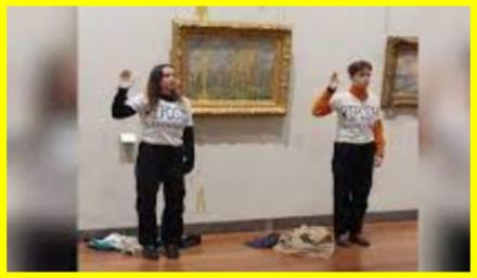 Activists poured soup on Claude Monet’s painting “Spring”
