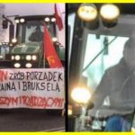 Polish farmer who hung a provocative poster and a Soviet flag was detained by police