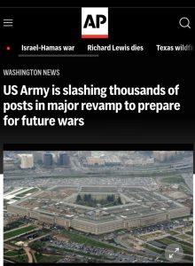 The US military is preparing for a possible major war