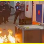 Elections in Russia are getting very heated. People started setting fire to ballot boxes and throwing Molotov cocktails at polling stations.