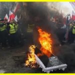 Polish farmers staged a large-scale protest in Warsaw