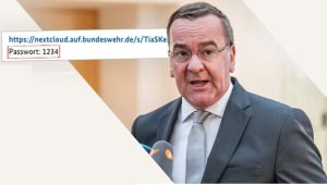 German Defense Ministry uses the password "1234"