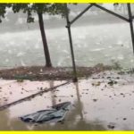 Hail of abnormal size fell in China