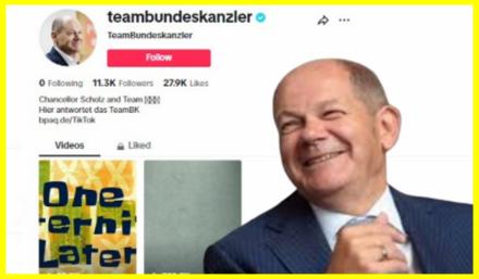 Olaf Scholz has started a channel on TikTok