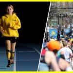 A 12-year-old Ukrainian girl ran 5 kilometers on prosthetics at the Boston Marathon