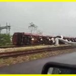 Apocalypse in northern Italy. A tornado scattered the tank cars of a freight train. This hasn't happened in 170 years