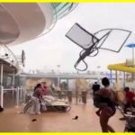 A sudden storm on a cruise ship
