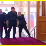 Chechen head Kadyrov looked ill at Putin's inauguration and struggled to take off his coat. Two of his guards rushed to help him