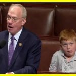 Rep. John Rose’s son, Guy, made faces and played with a toy as his father railed against Donald Trump’s criminal conviction