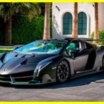 An exclusive Lamborghini supercar in the style of the F-117 Stealth bomber was sold at auction for a record sum. There are only nine such cars in the world