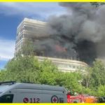 A radio-electronic defense industry enterprise is on fire near Moscow