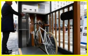 Underground bike parking in Japan
