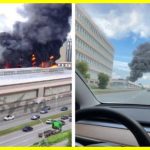 A defense plant is on fire in Russia