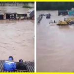 A dam on a reservoir broke in Russia