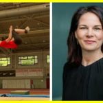 Annalena Baerbock did a spectacular stunt on a trampoline