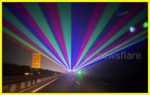 Anti-sleep lasers on highways in China